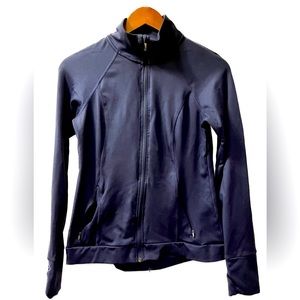 All in Motion Mock Neck Zip-up Jacket w/ Thumbholes - Sz S